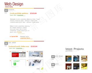 简洁网页设计flash网站模板