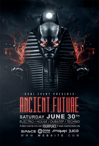 海外木乃伊酷炫风格国外创意海报