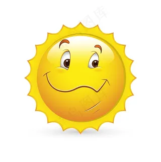微笑符号面矢量-快乐阳光的表情