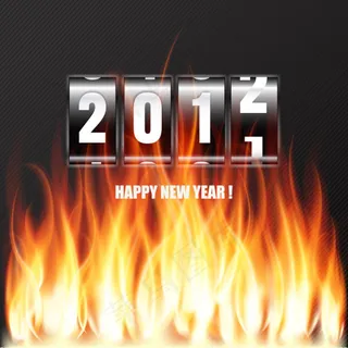 2012艺术字背景01——矢量素材