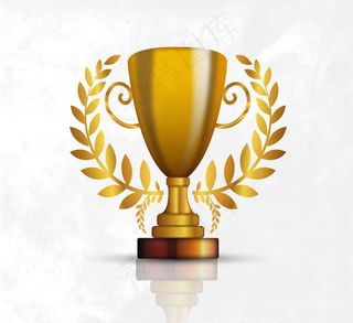 精美金色奖杯矢量图