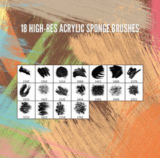 高清晰油画、油漆画、丙烯画PS笔刷