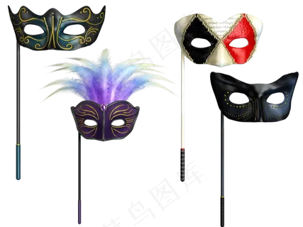 精美面具素材分层免扣大图