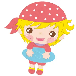 印花矢量图 女童 卡通形象 人物 ...