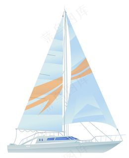 精美帆船矢量图