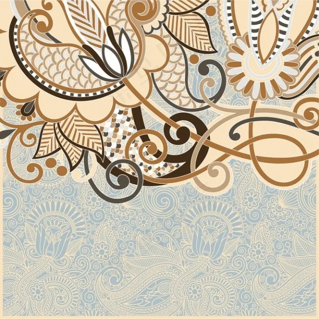 植物花纹背景素材ai矢量模版下载