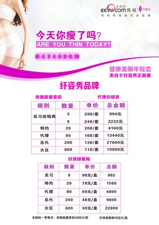 纤姿秀瘦身价格表