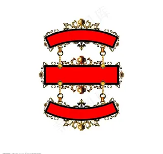 飘带边框吊牌图片