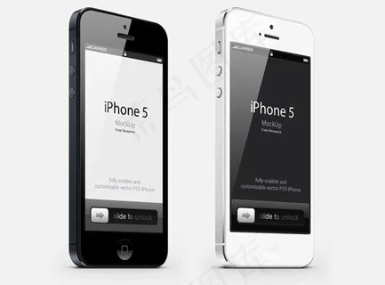 黑白2款苹果手机PSD素材免费下载 黑白2款苹果手机PSD素材免费下载