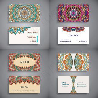 艺术花纹名片
