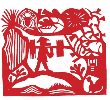 人物 窗花剪纸 民间美术_0177