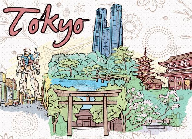 世界城市风光图片eps,ai矢量模版下载