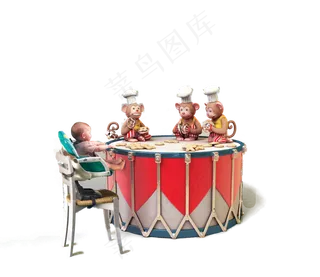 c4d儿童立体玩具汽车模型PNG素...