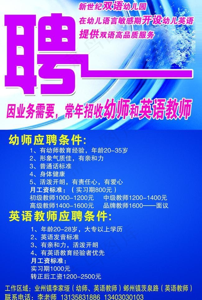 招聘图片(4189X6614(DPI:80))psd模版下载