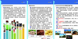 蓝色背景三折页图片