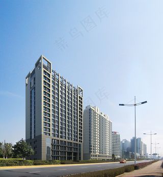 沿街建筑景观设计PSD分层模