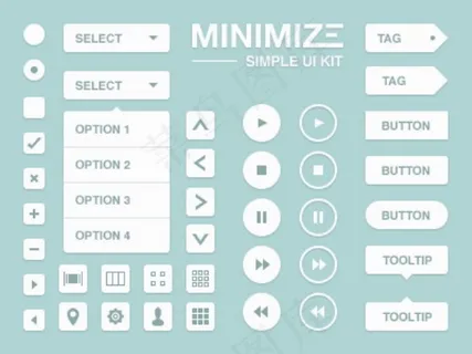 迷你UI控件psd素材
