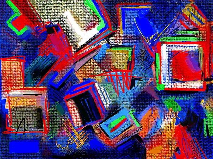 创意抽象装饰画eps,ai矢量模版下载