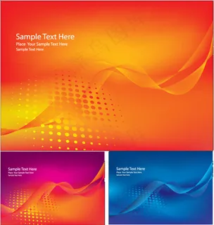 绚丽的动感流线名片