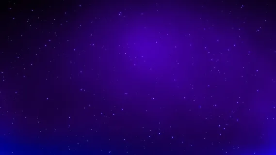 在空间运动的背景紫色的天空中闪烁的...