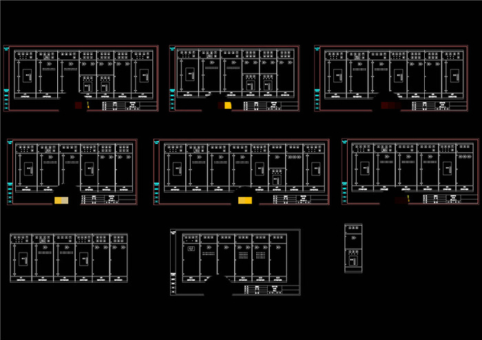 低压开关柜电气图CAD机械图纸
