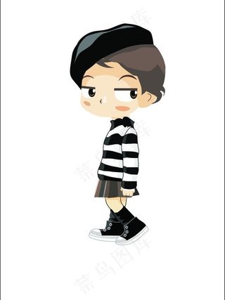 鼠绘卡通人物 小女孩图片