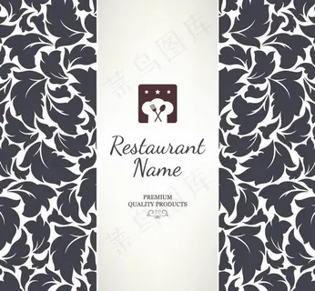 欧式花纹 菜单封面设计图片