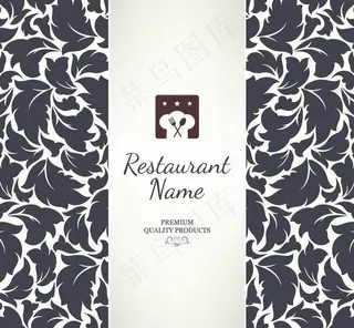 欧式花纹 菜单封面设计图片
