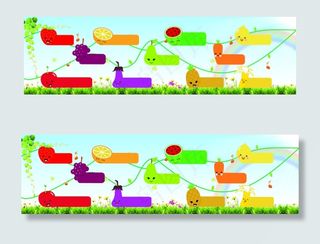 水果阅读标语展板