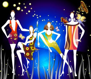 性感卡通美女矢量图下载