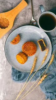 豆沙月饼高清摄影图片 豆沙月饼高清摄影图片