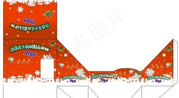圣诞节糖果包装盒图片cdr矢量模版下载