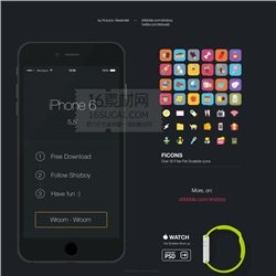 苹果6模板psd模版下载