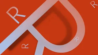 橙色简约风字母背景