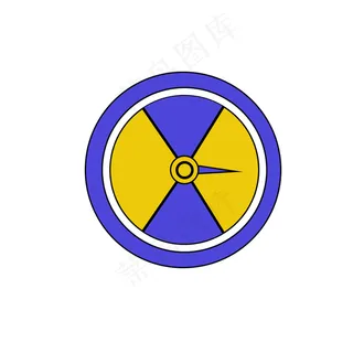 蓝色黄色转盘促销活动抽奖活动