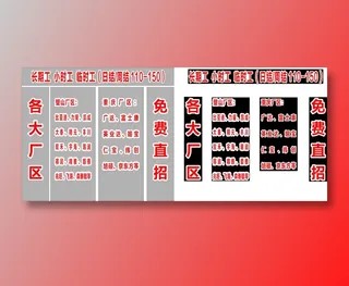 重庆厂区招工玻璃门即时贴