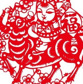 2009新春金牛剪纸矢量图18