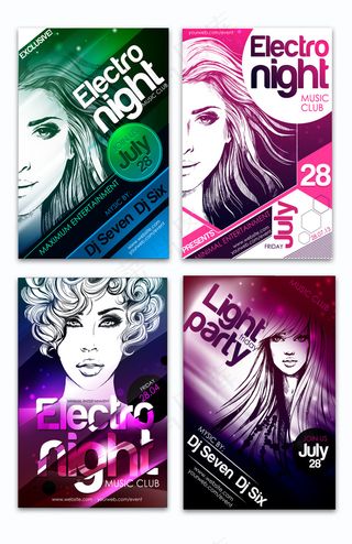 美女抽象背景矢量素材