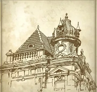 素描城市建筑图片