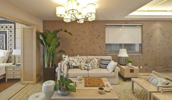 中式客厅装修设计效果图