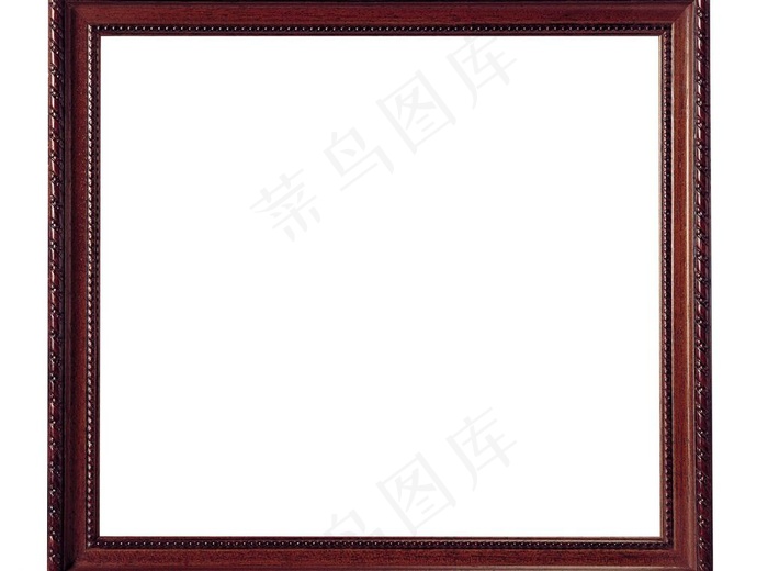 棕红色精致木质相框图片