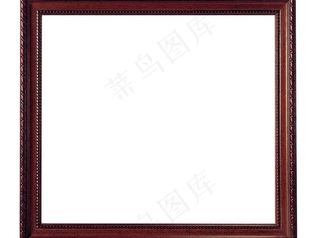 棕红色精致木质相框图片