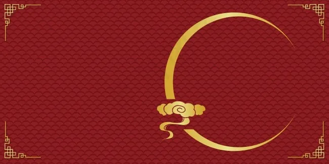 中式红色底纹月亮广告背景ai矢量模版下载