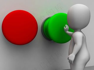 推动绿色按钮显示启动