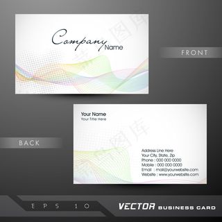 高档大气精致简洁名片设计模板