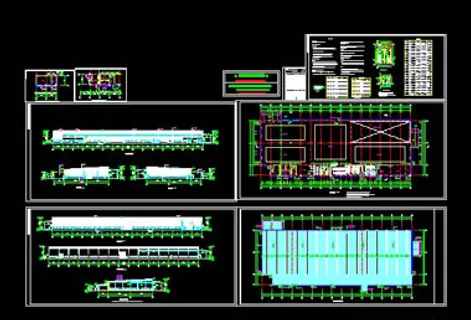 厂房建筑施工图CAD图纸-9