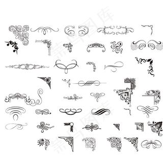 线条花纹边角样式矢量素材 CD