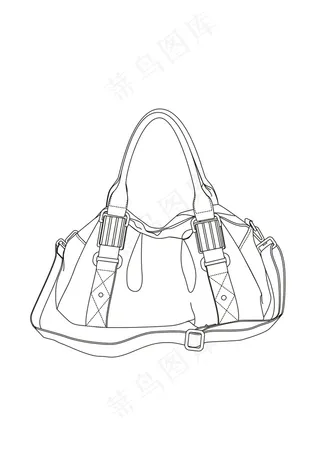 手提女包手绘高清图片下载