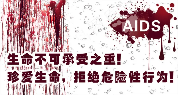 防预艾滋病公益海报cdr矢量模版下载