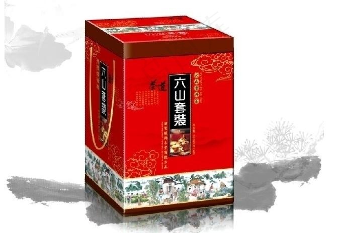 六大茶山茶包装（展开图）图片